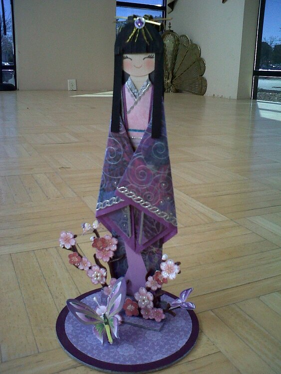 Pruple Japanese Geisha girl