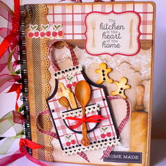 Recipe Book created with Bon Appetit Paper collection, Kaisercraft