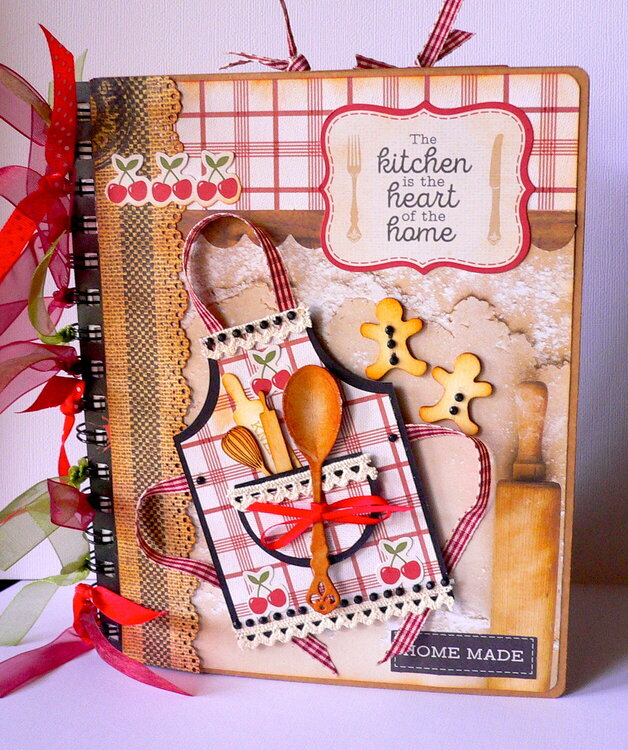 Recipe Book created with Bon Appetit Paper collection, Kaisercraft -  Project Idea 