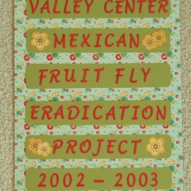 Mexican Fruit Fly Project - Title Page