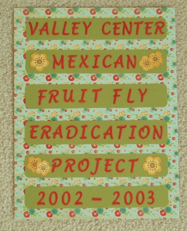 Mexican Fruit Fly Project - Title Page