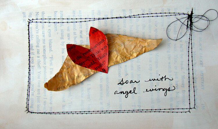 Altered book - angel wings!