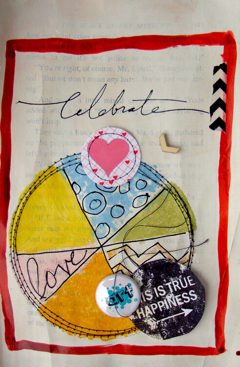 Altered book - celebrate page!