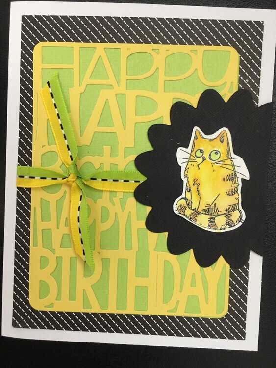 Cat-Themed Birthday Card #6
