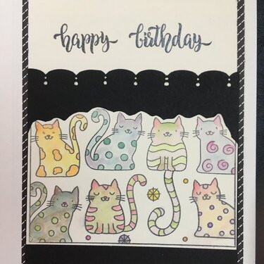 Cat-Themed Birthday Card #2