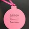 Backside of Pink Stocking Gift Tag