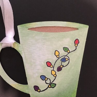 Lights Coffee Cup Gift Tag