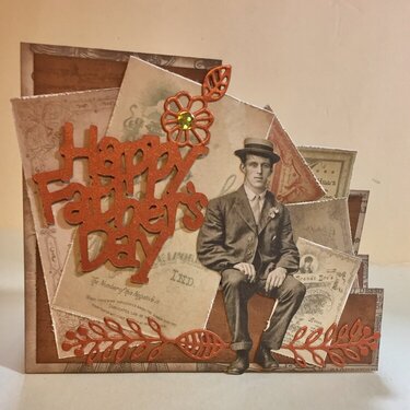 Happy Fathers Day step card