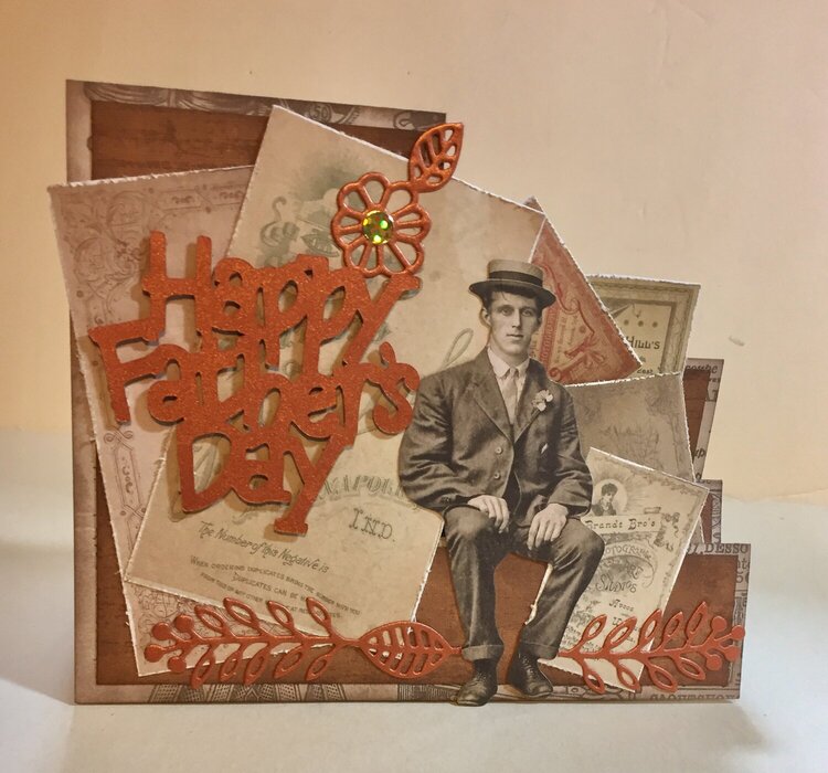 Happy Fathers Day step card