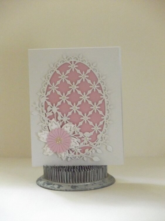 Pink Pearl Lattice Card