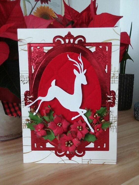 Red and white Christmas card
