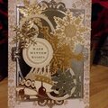 Silver and gold Christmas card