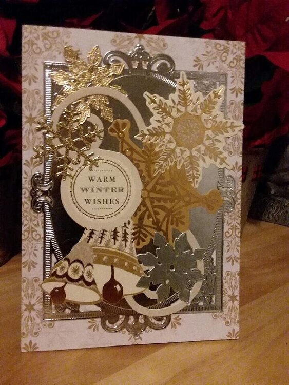 Silver and gold Christmas card