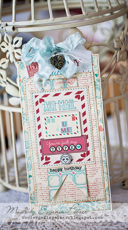 Bo Bunny DT project, love letters tag