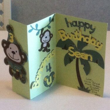 Monkey Birthday Card