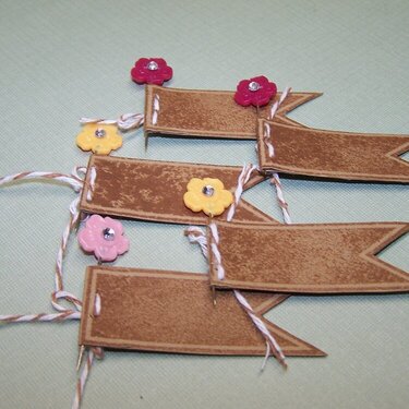 April Kraft Paper Embellishment/Flag Pins