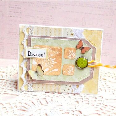 Dream card for DT gel-a-tins stamps