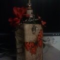 SteamPunk Botanical altered bottle