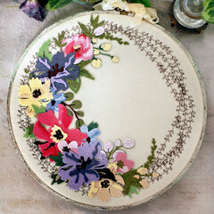 Brushstroke Floral Felt Hoop