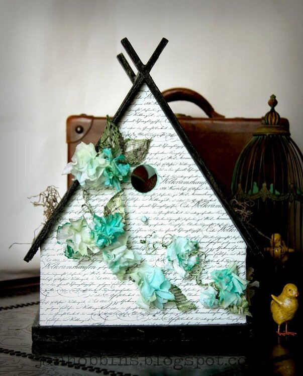 Tattered Flower Challenge - Birdhouse Box