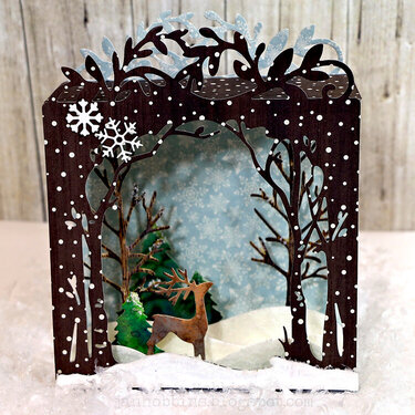 Snow Scene Shadow Box Card