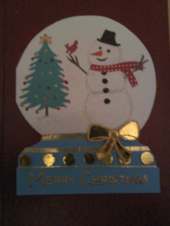 Snow globe Christmas Card