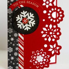 Echo Park Christmas Cheer Snowflake Card by Mendi Yoshikawa