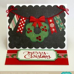 An Echo Park Christmas Cheer Easel Card by Mendi Yoshikawa