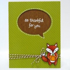 Lawn Fawn Thankful For You card by Mendi Yoshikawa