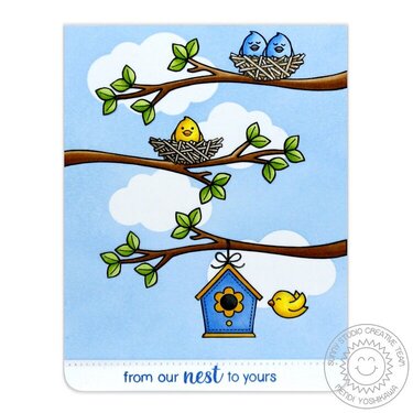 Sunny Studio A Bird&#039;s Life Card by Mendi Yoshikawa