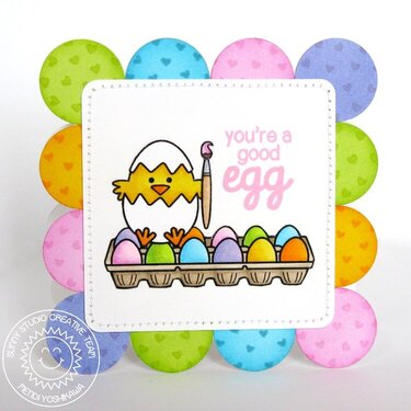 Sunny Studio A Good Egg Easter Card by Mendi Yoshikawa