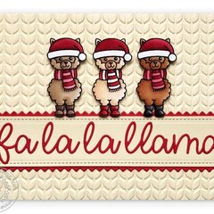Sunny Studio Stamps Alpaca Holiday Christmas Card by Mendi Yoshikawa