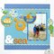 Doodlebug Anchors Aweigh Scrapbook Layout by Mendi Yoshikawa