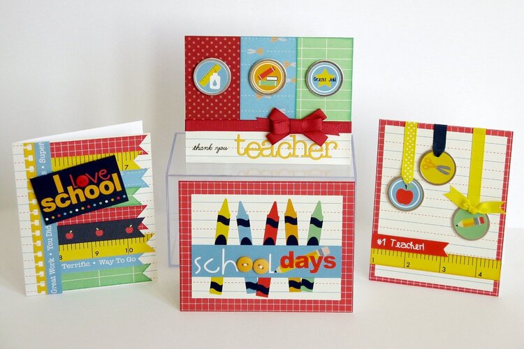 Pebbles Inc. Back To School Cards by Mendi Yoshikawa