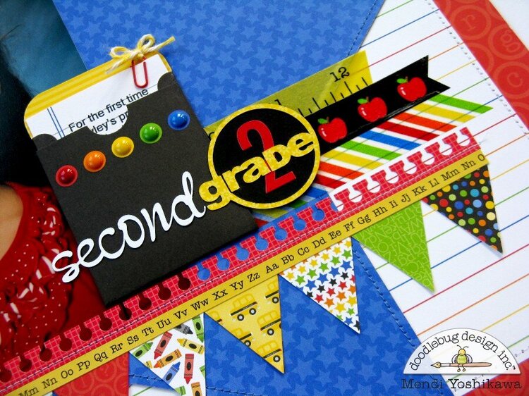 Doodlebug Back To School Star Layout by Mendi Yoshikawa