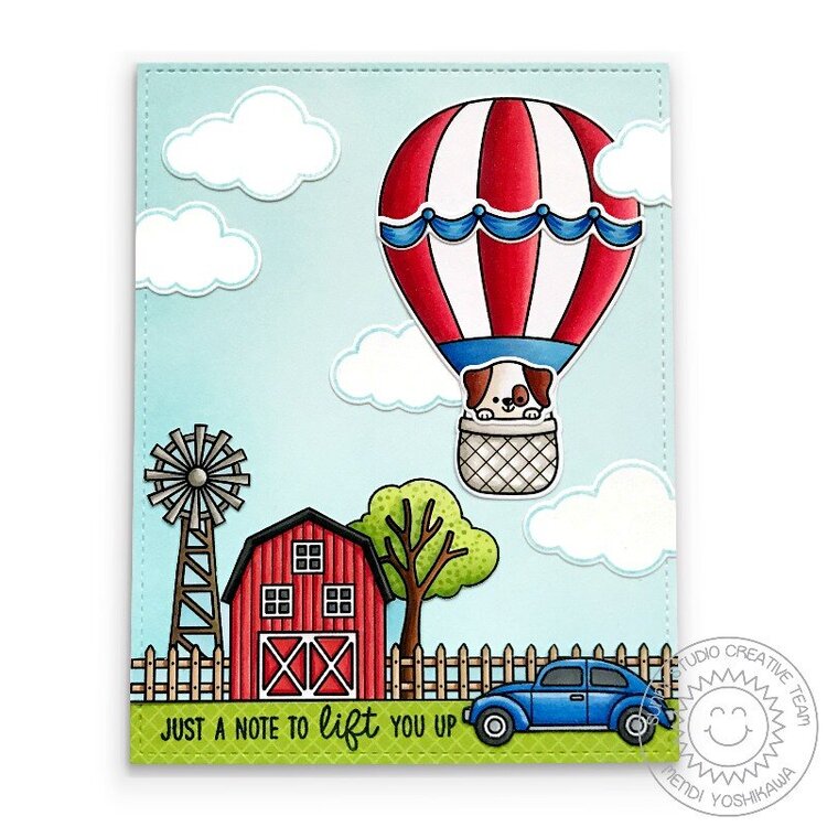 Sunny Studio Balloon Rides Card by Mendi Yoshikawa