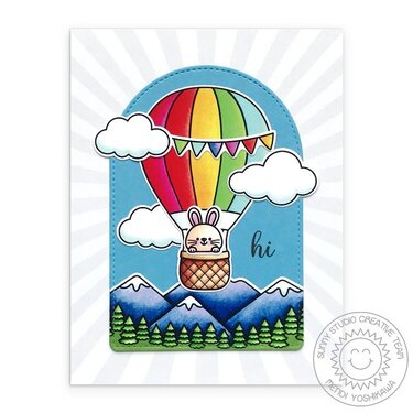 Sunny Studio Balloon Rides Card by Mendi Yoshikawa