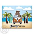 Sunny Studio Beach Bus Summer Card by Mendi Yoshikawa
