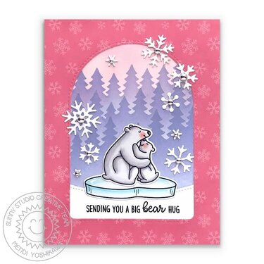Sunny Studio Bear Hugs Card by Mendi Yoshikawa