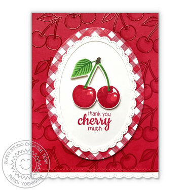 Sunny Studio Stamps Berry Bliss Card by Mendi Yoshikawa