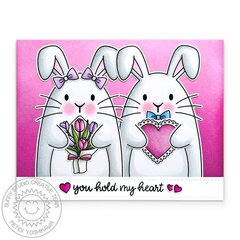 Sunny Studio Big Bunny Valentine's Day Card by Mendi Yoshikawa