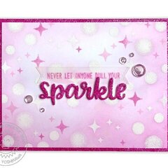 Sunny Studio Born To Sparkle Card by Mendi Yoshikawa