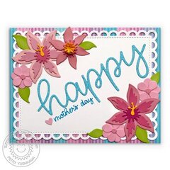 Sunny Studio Stamps Botanical Backdrop Mother's Day Card by Mendi Yoshkawa