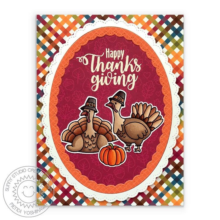 Sunny Studio Bountiful Autumn Card by Mendi Yoshikawa