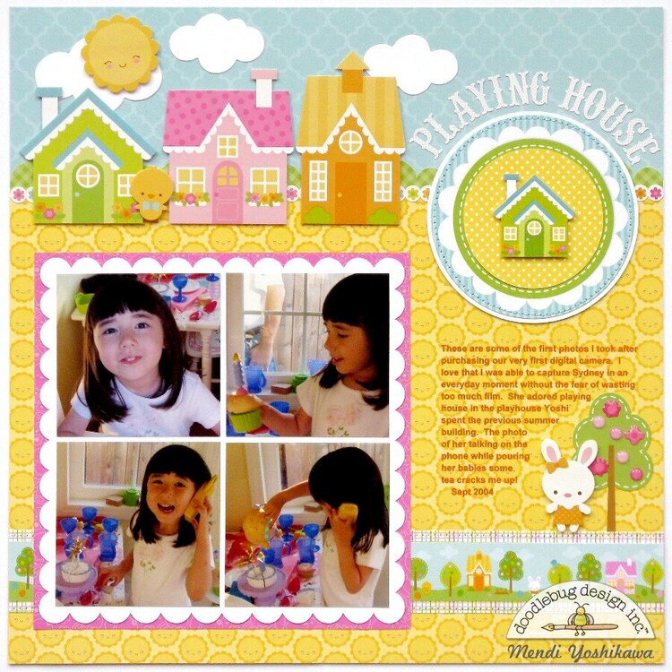 Doodlebug Bunnyville House layout by Mendi Yoshikawa