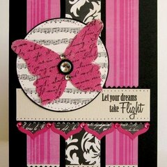 An Echo Park Canvas Butterfly Card by Mendi Yoshikawa