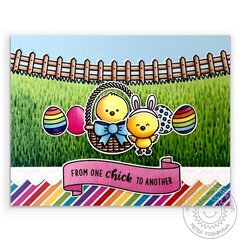 Sunny Studio Chickie Baby Easter Card by Mendi Yoshikawa