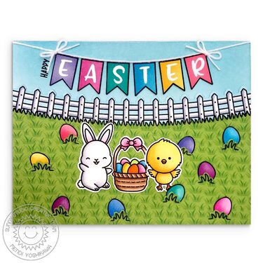 Sunny Studio Chickie Baby Easter Card by Mendi Yoshikawa