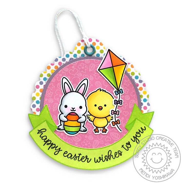 Sunny Studio Chickie Baby Easter Tag by Mendi Yoshikawa