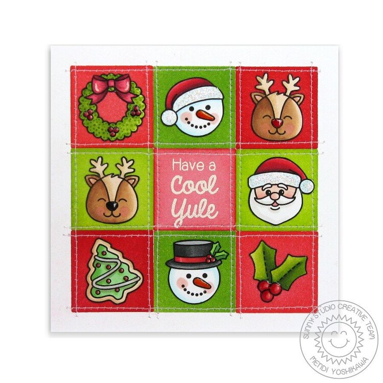 Christmas Icons Grid Style Christmas Card by Mendi